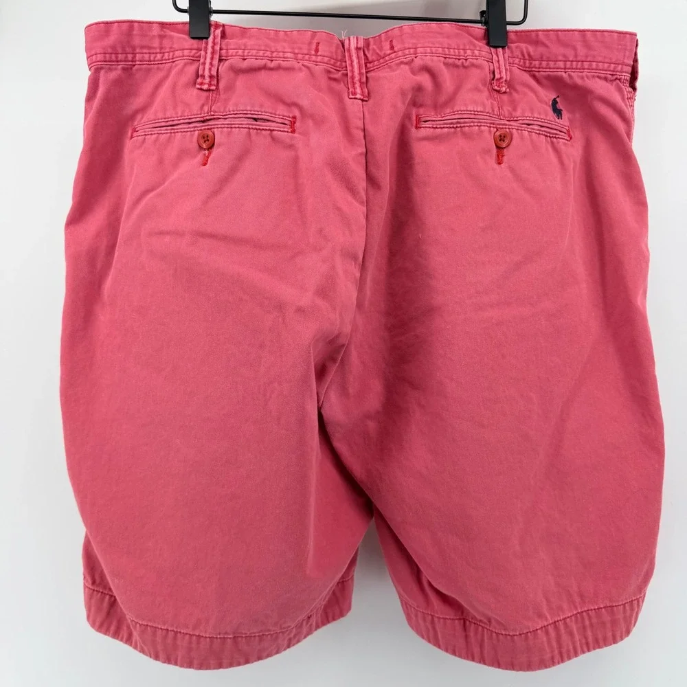 Polo Ralph Lauren Relaxed Fit Chino Shorts 40 Salmon Pink Coral Cotton Preppy